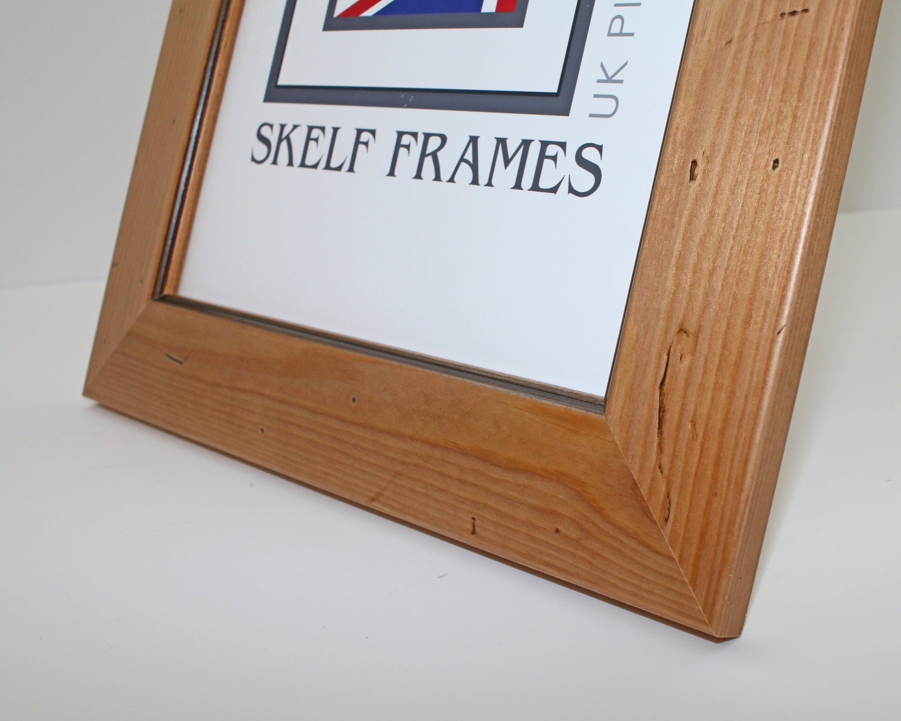 Antique Distressed Pine Multi Aperture 26 x 10 Inches - With Glass Frame