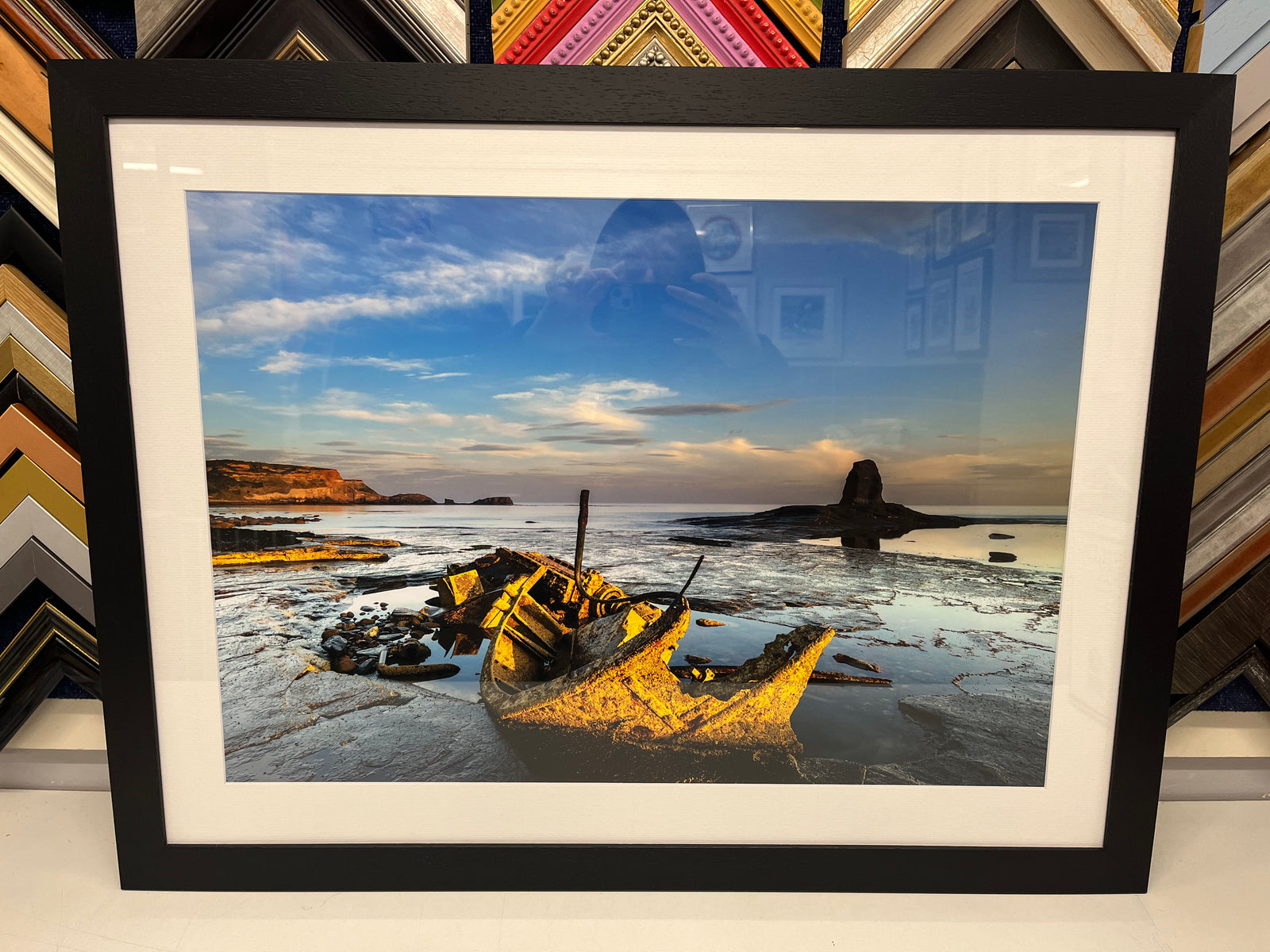 A framed photo