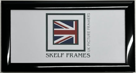 Shiny Black Wood Panoramic Frame