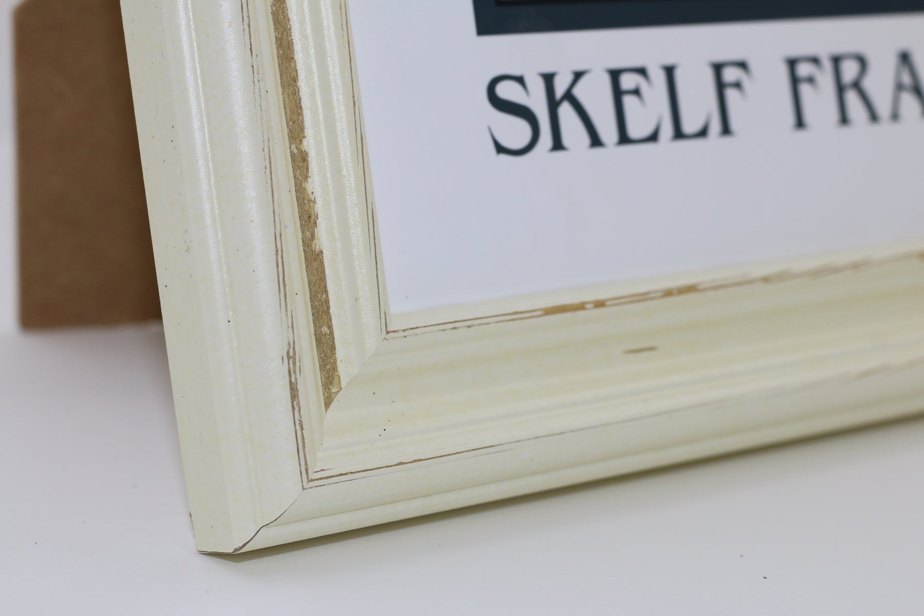 Off-White Distressed Square Frame