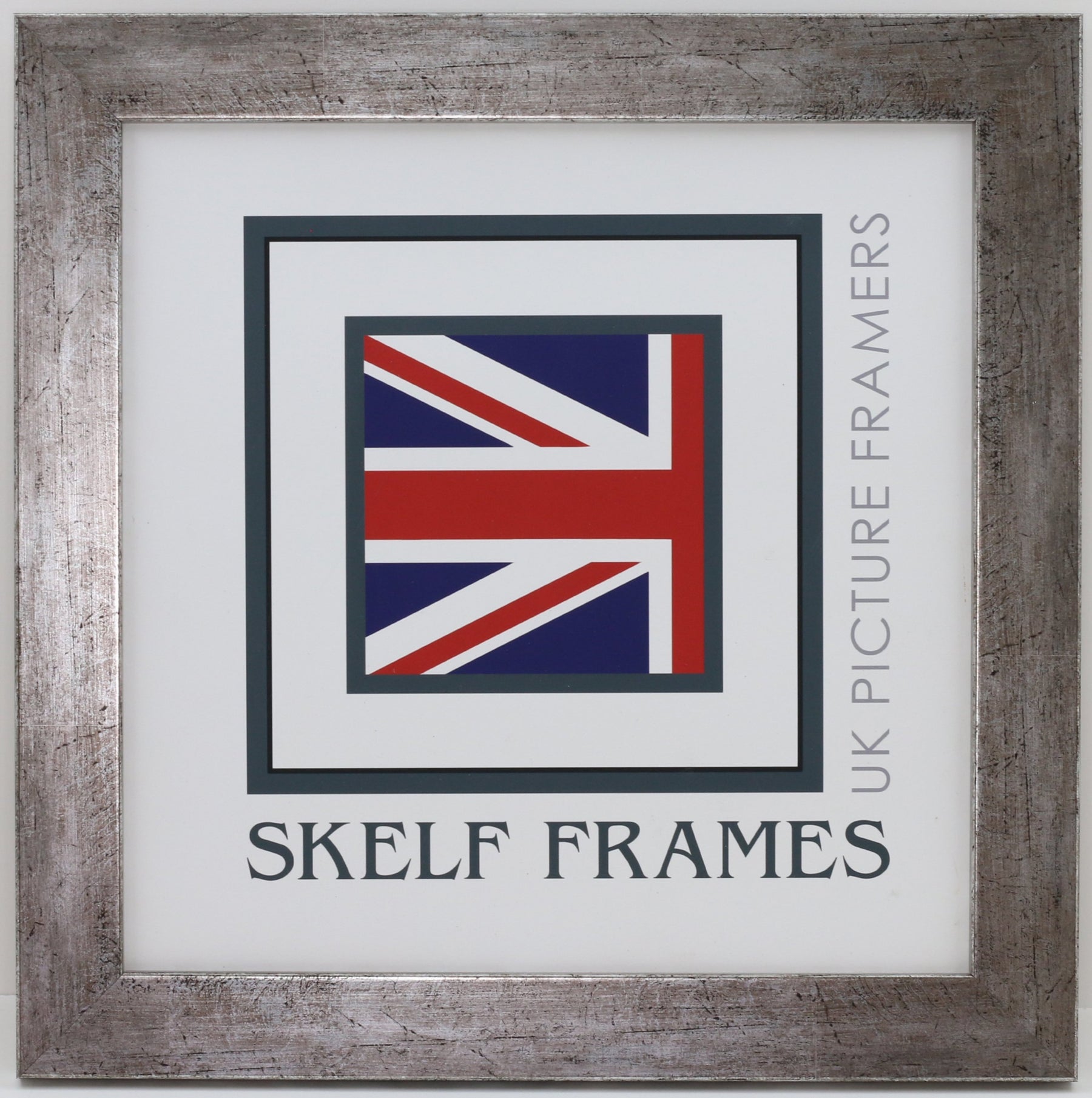 Flat Antique Silver Square Frame