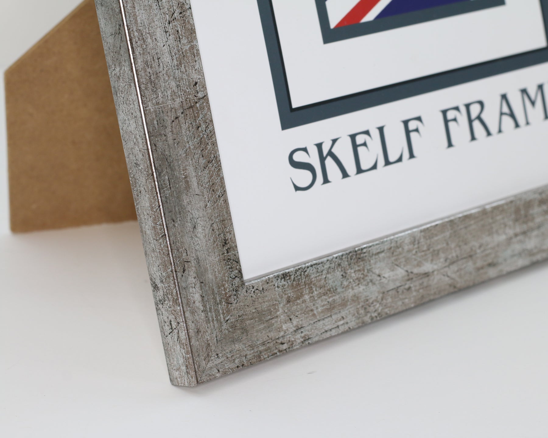 Flat Antique Silver Square Frame