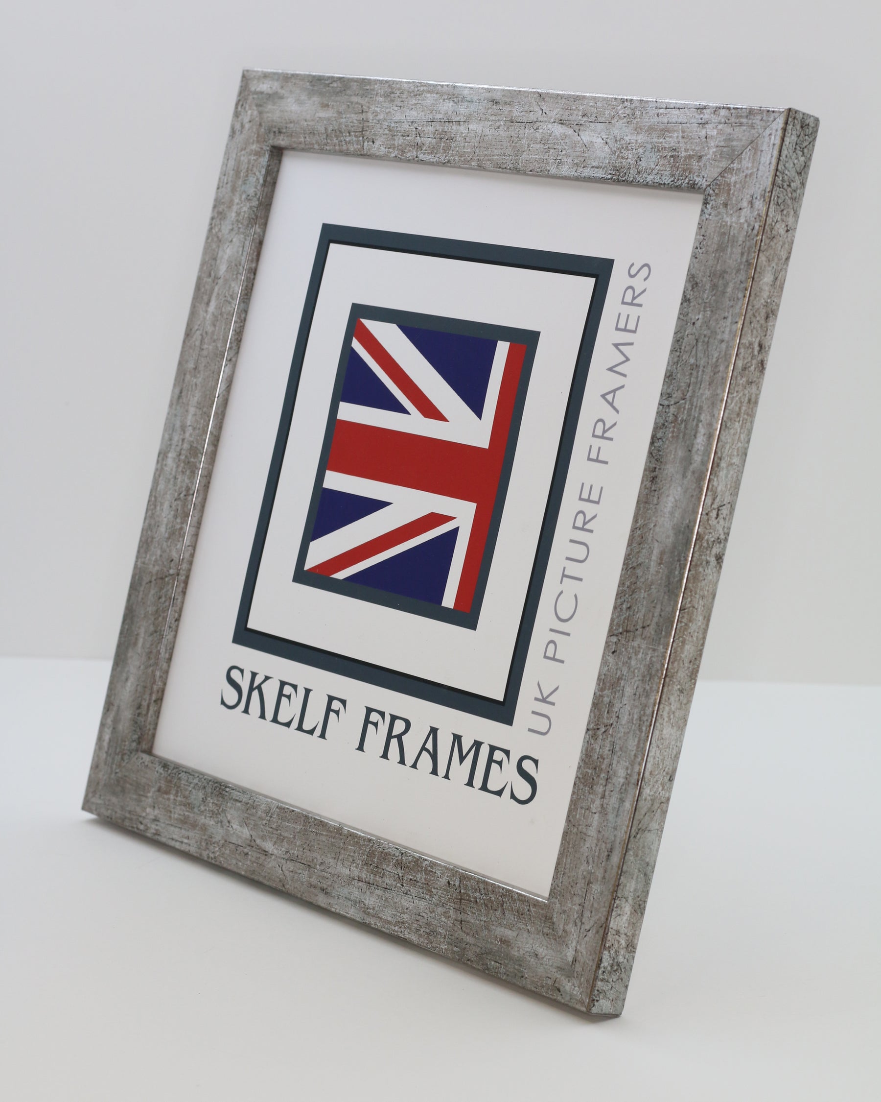 Flat Antique Silver Square Frame