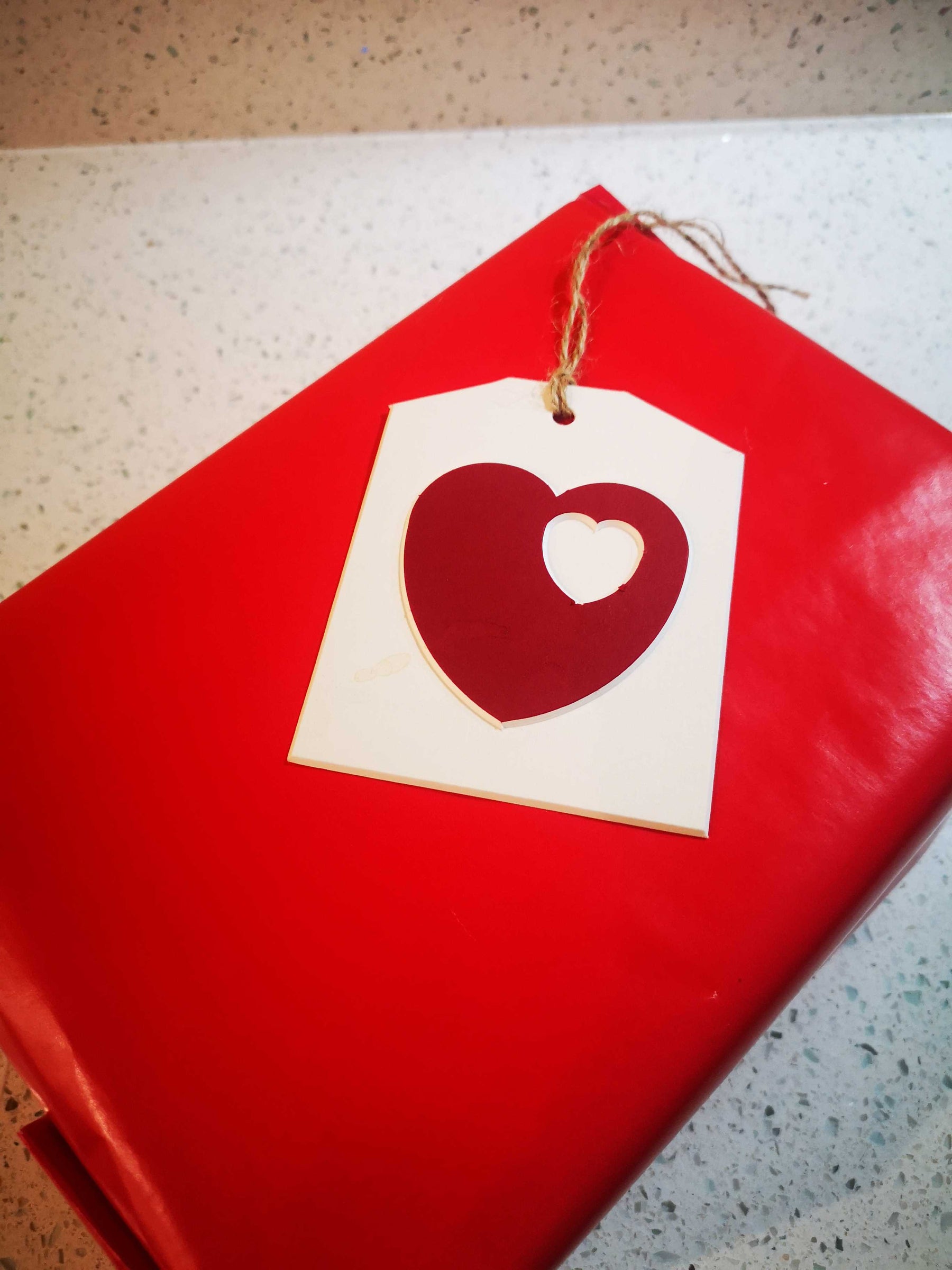 "Heart" Gift Tag - Hand Made - Pack of 5