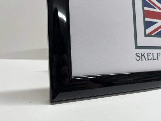 Shiny Black Wood Panoramic Frame