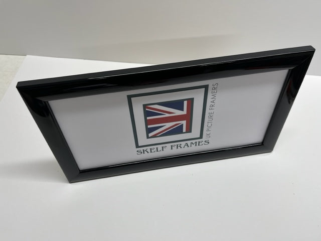 Shiny Black Wood Panoramic Frame