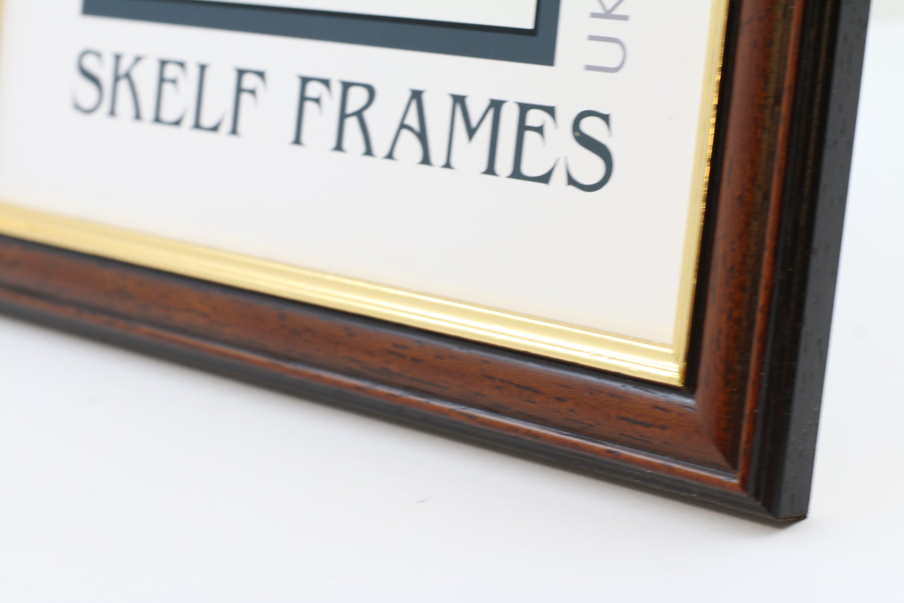 Dark Wood Gold Inlay Frame (A Sizes)