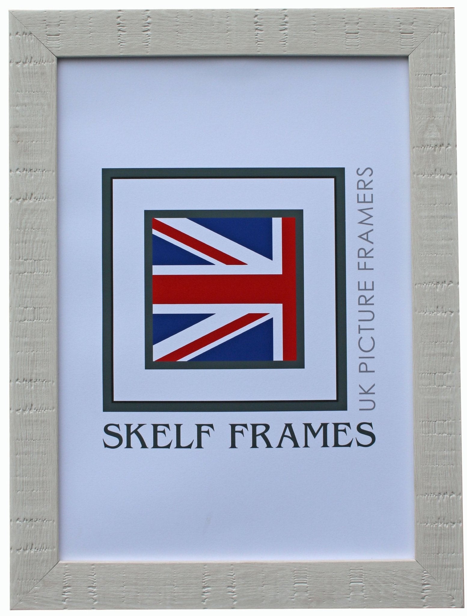 White Orangebox Wood Grain Effect Frame - Metric