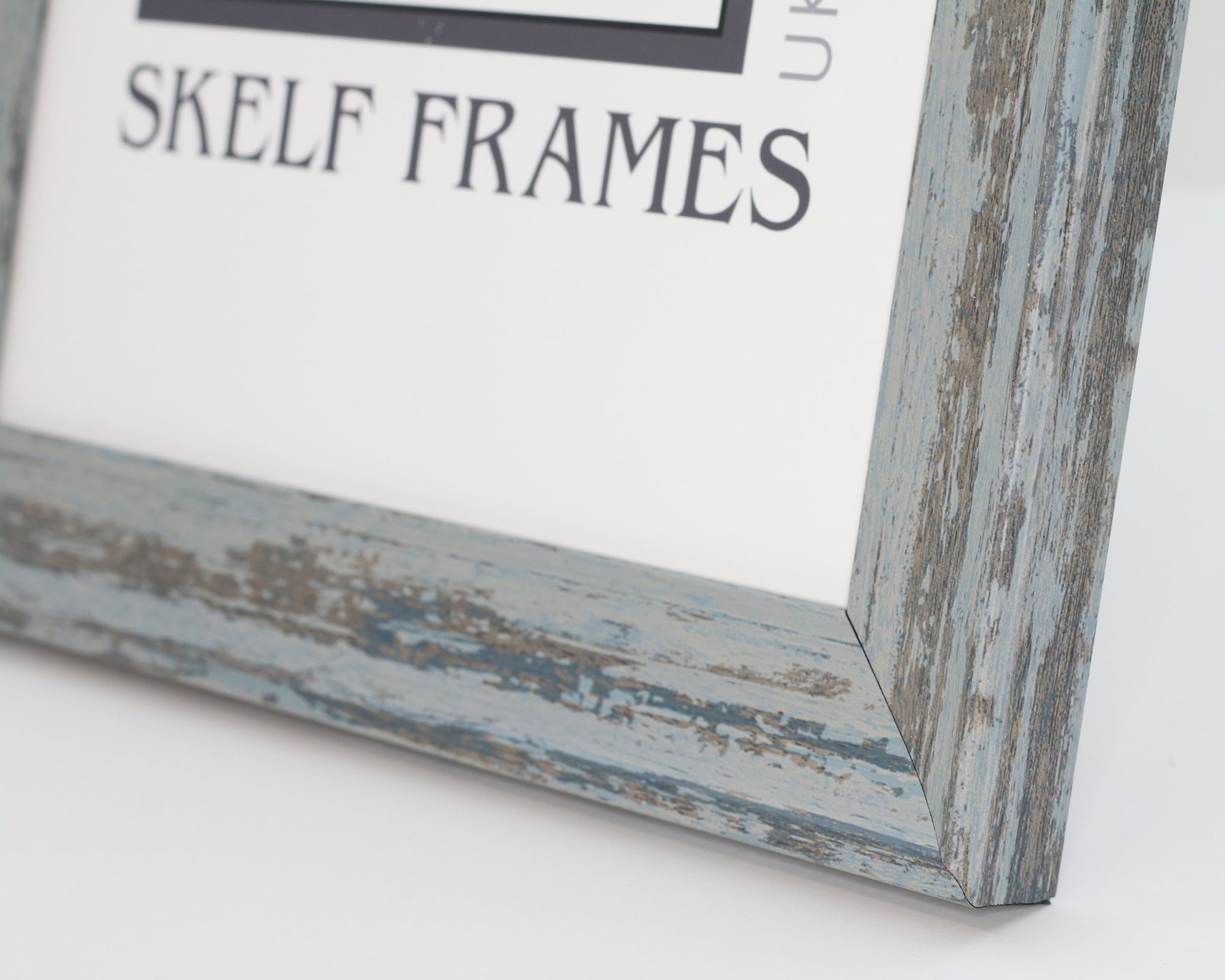 Shabby Distressed Blue Frame - Metric