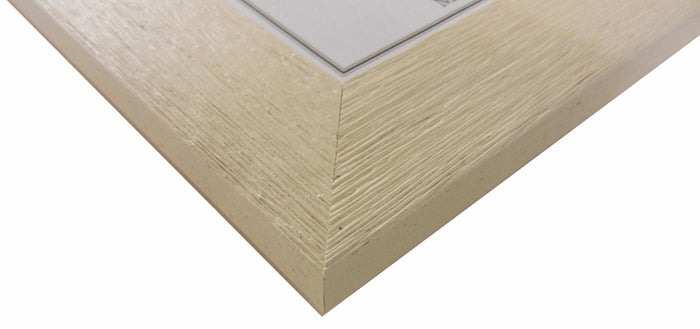 Wide Driftwood Effect White Wood Frame - Metric