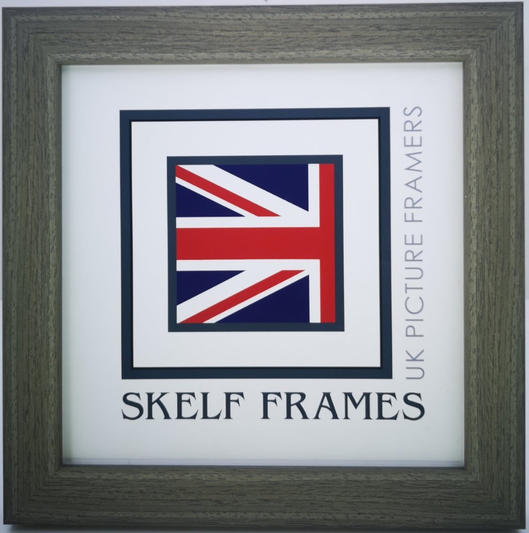 Flat Brushed Grey Square Frame