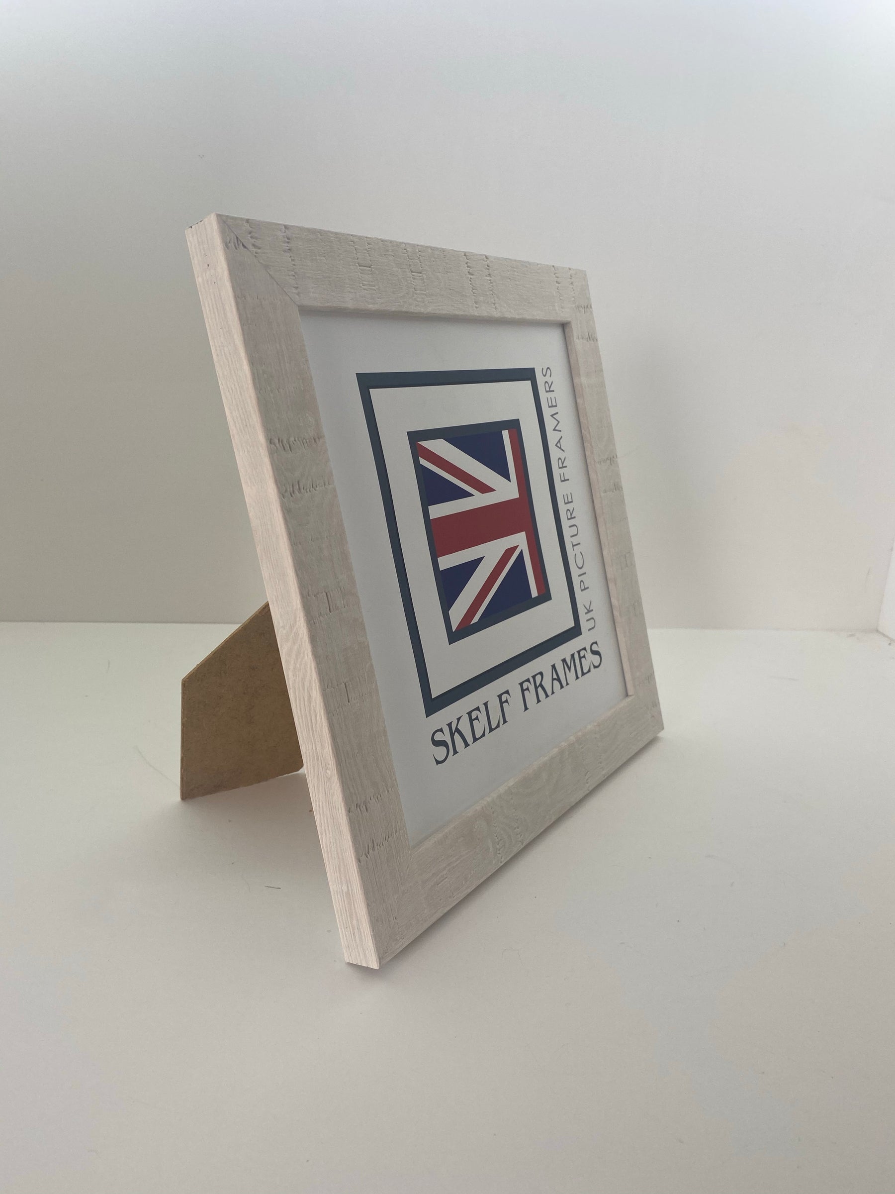 White Orangebox Wood Grain Effect Square Frame