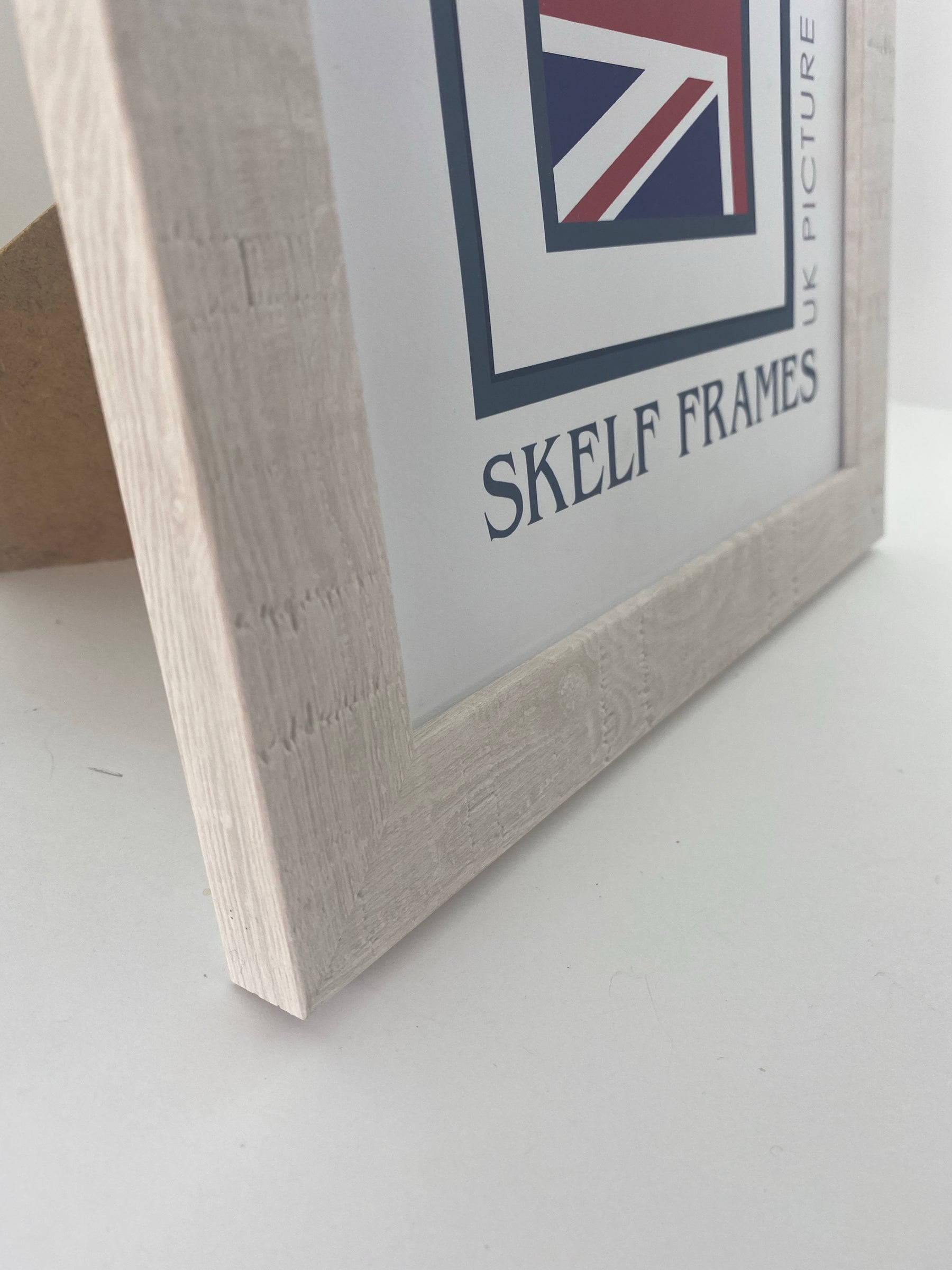 White Orangebox Wood Grain Effect Square Frame