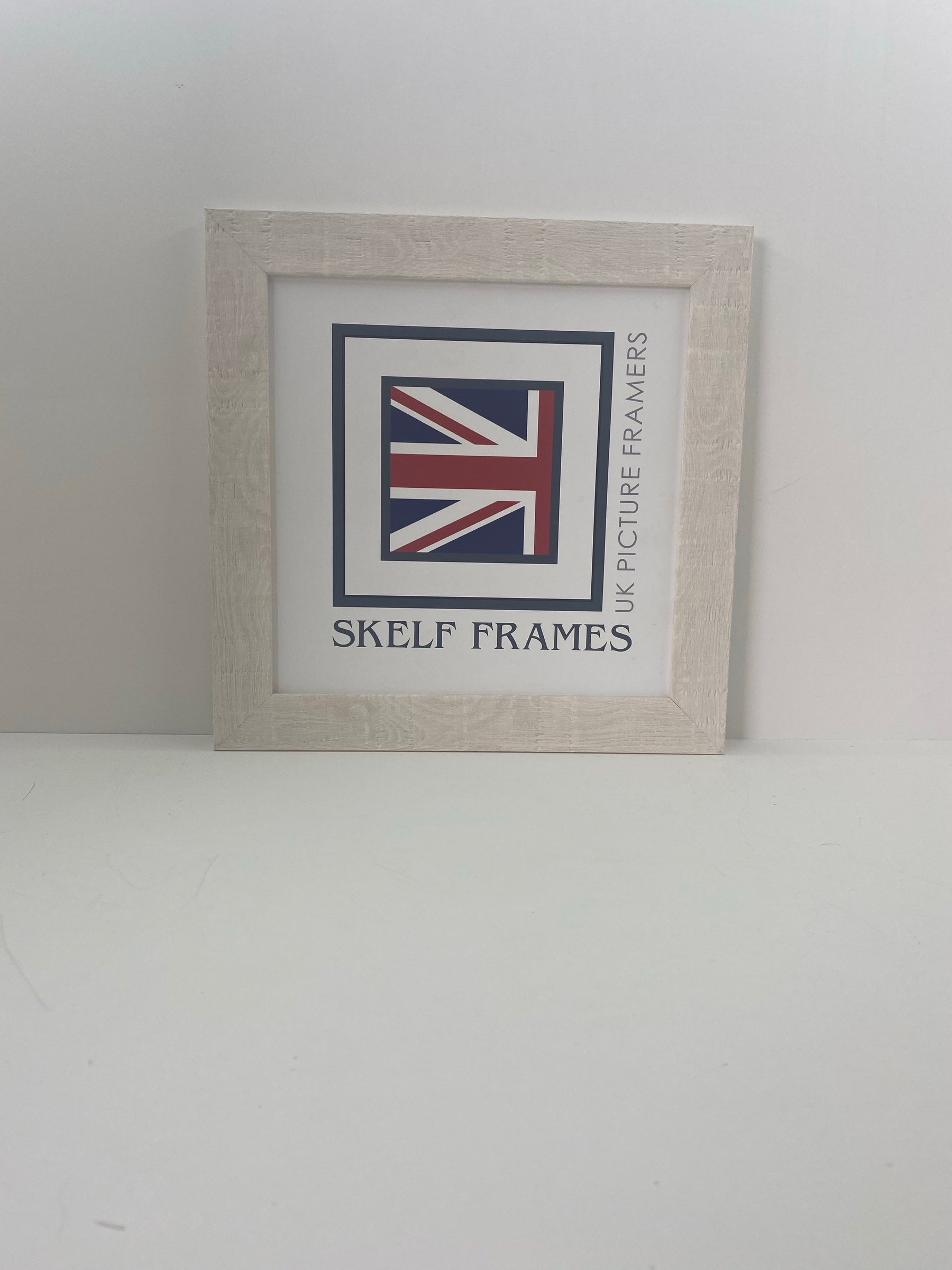 White Orangebox Wood Grain Effect Square Frame