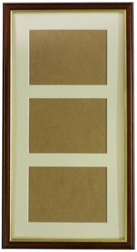 Dark Wood Frame With Gold Inlay Frame