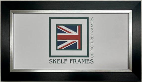 Panoramic Brush Black with Silver Inlay Frame