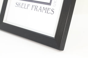 Brush Black with Silver Inlay Square Frame
