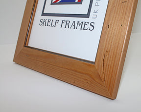 Antique Pine Distressed Wood Frame  and Mount