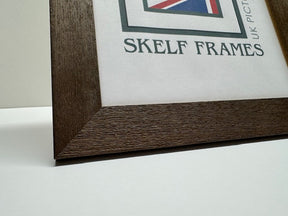 Wide Driftwood Effect Brown Wood Frame - Metric