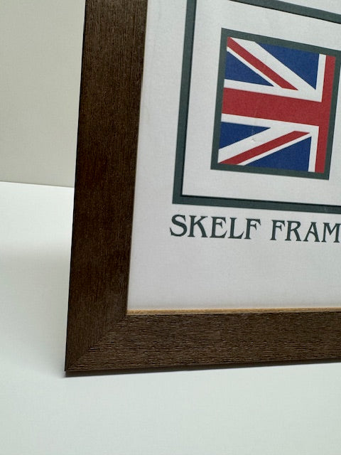 Wide Driftwood Effect Brown Wood Frame - Metric