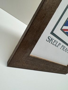 Wide Driftwood Effect Brown Wood Frame - Metric