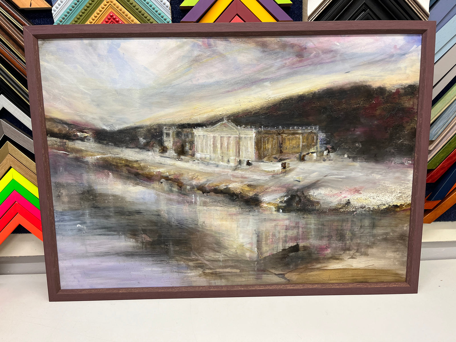 A framed artwork