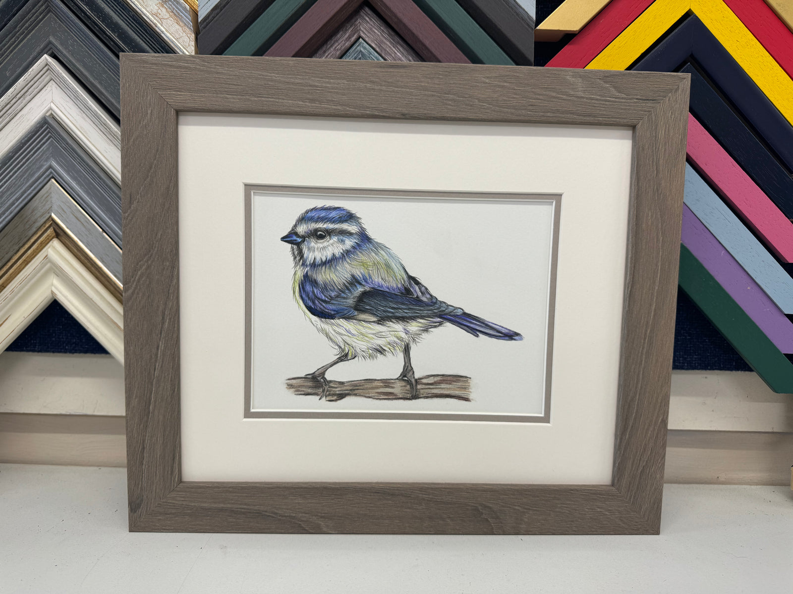 A framed artwork