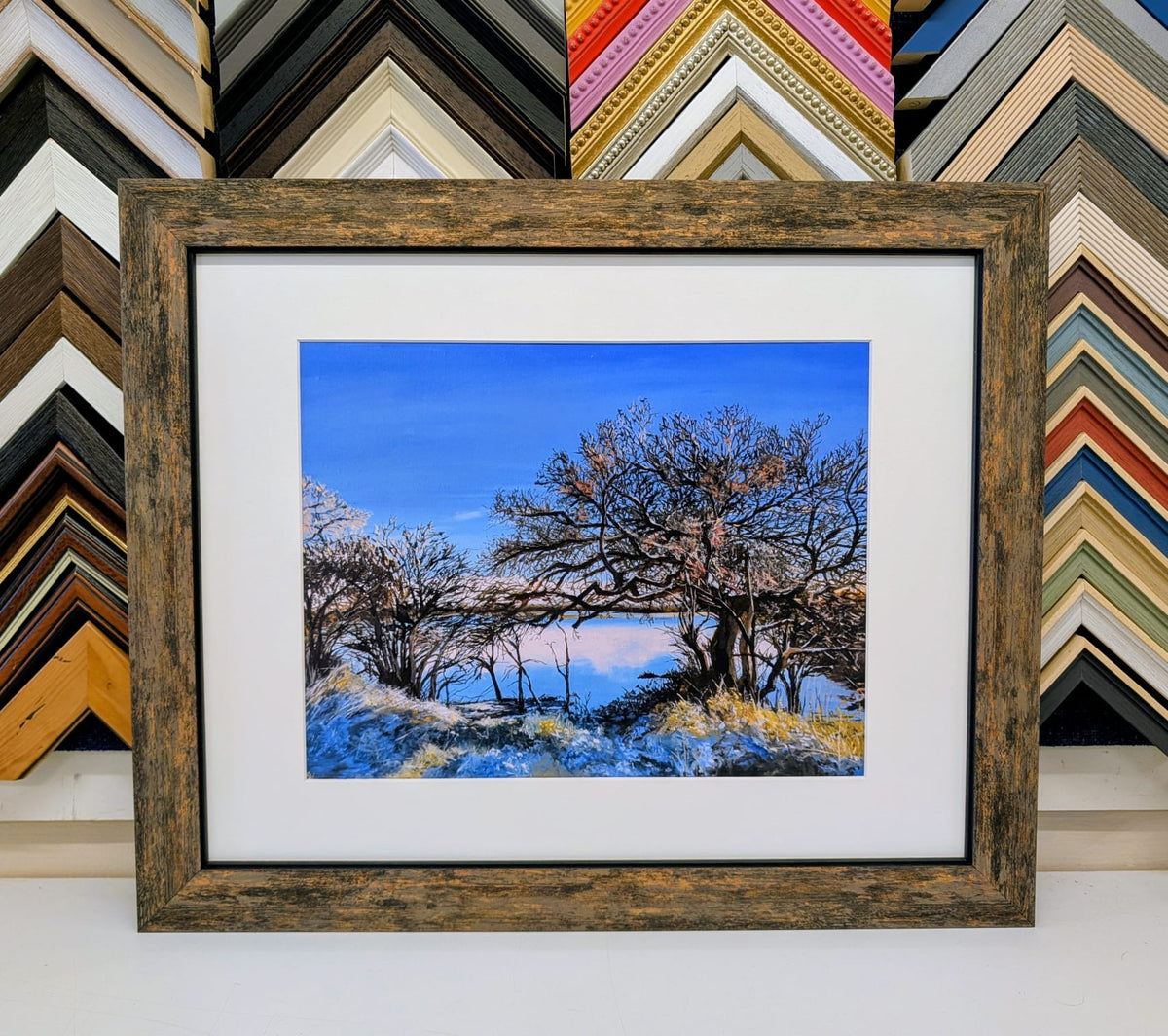 A framed photo