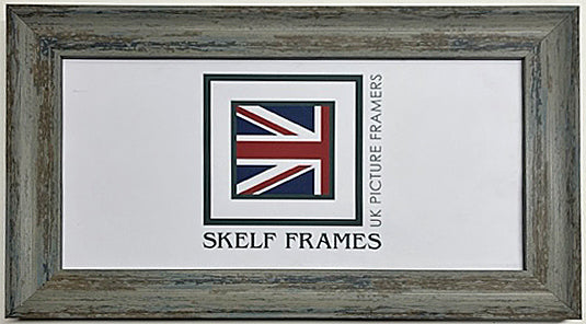 Panoramic Blue Shabby Distressed Spoon Frame