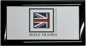 Shiny Black Wood Panoramic Frame