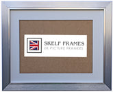 Brush Silver with Silver Inlay Frame with Mount