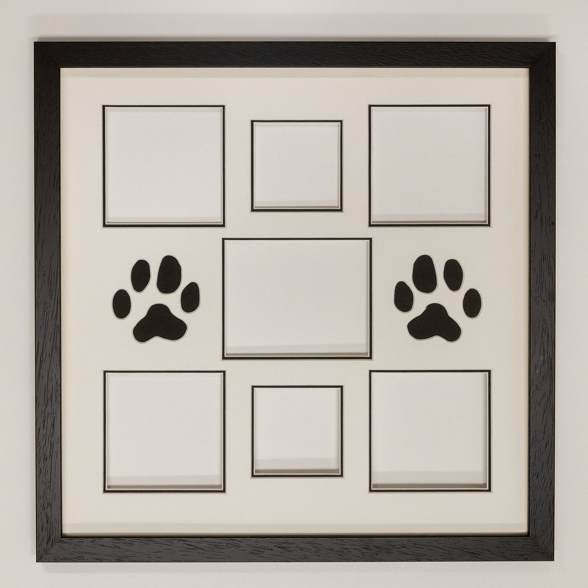 Phoenix Black 16 x 16inch Paw Print Picture Frame with Glass