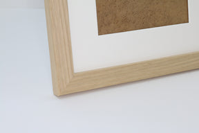 22mm Light Oak Veneer Multi Aperture 20" x 10" - With Glass Frame