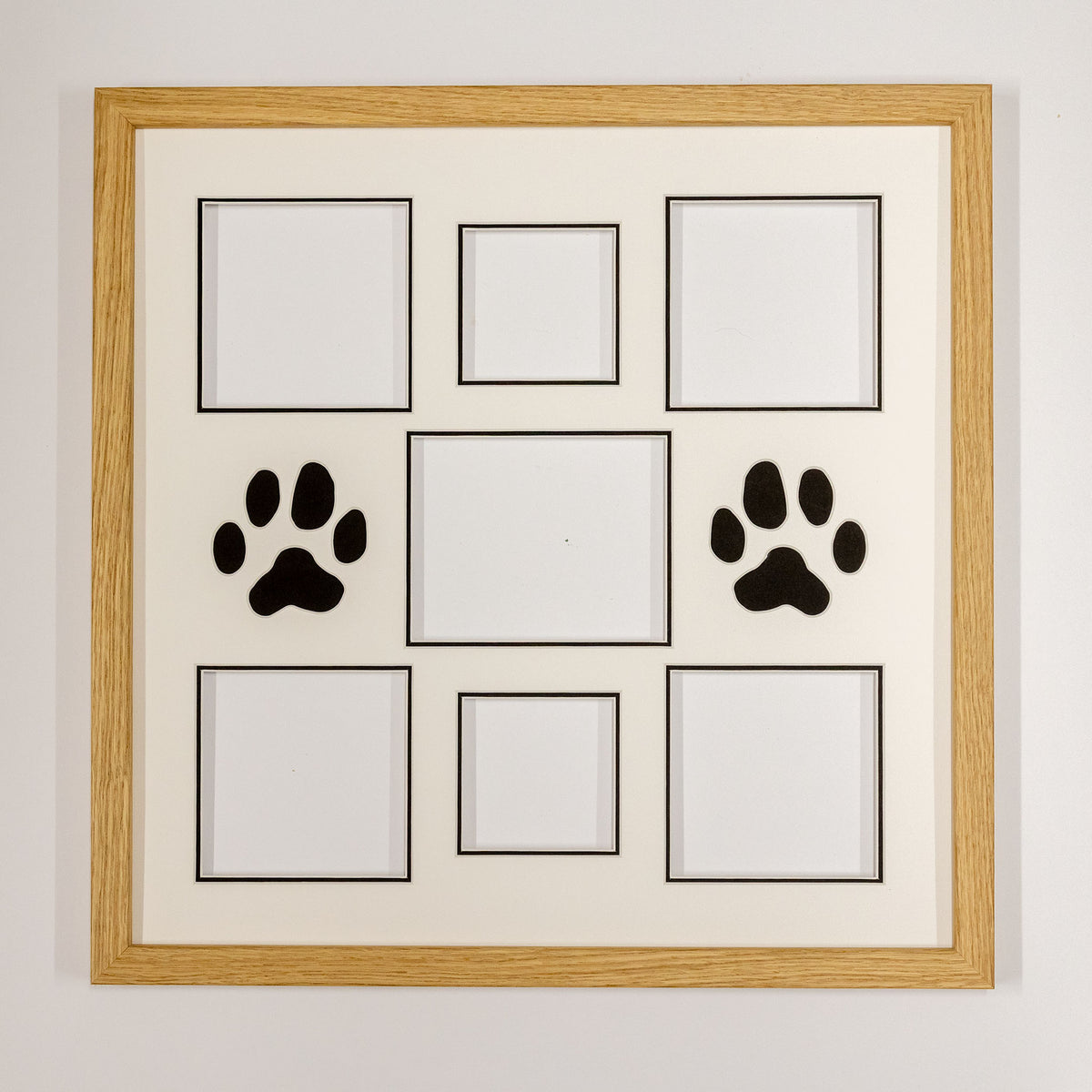 Oak Veneer 16 x 16inch Paw Print Picture Frame with Glass