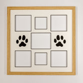 Oak Veneer 16 x 16inch Paw Print Picture Frame with Glass