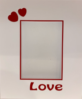 Valentines Heart and Love Double Mount Only