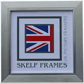 Brush Silver with Silver Inlay Square Frame