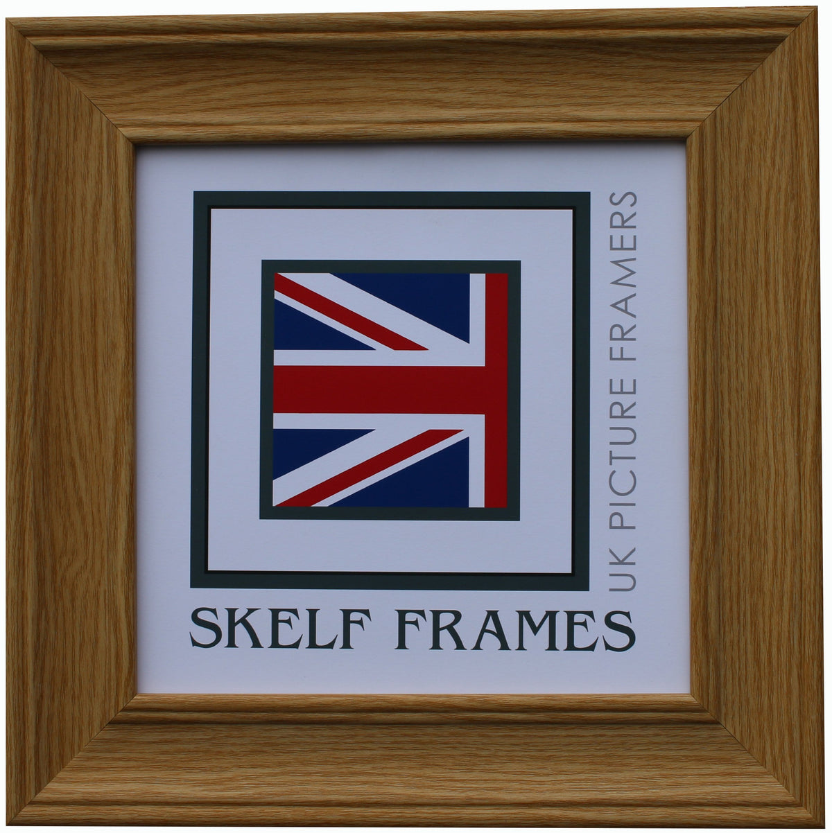 Cornwall Oak Effect Wood Grain - Square Frame