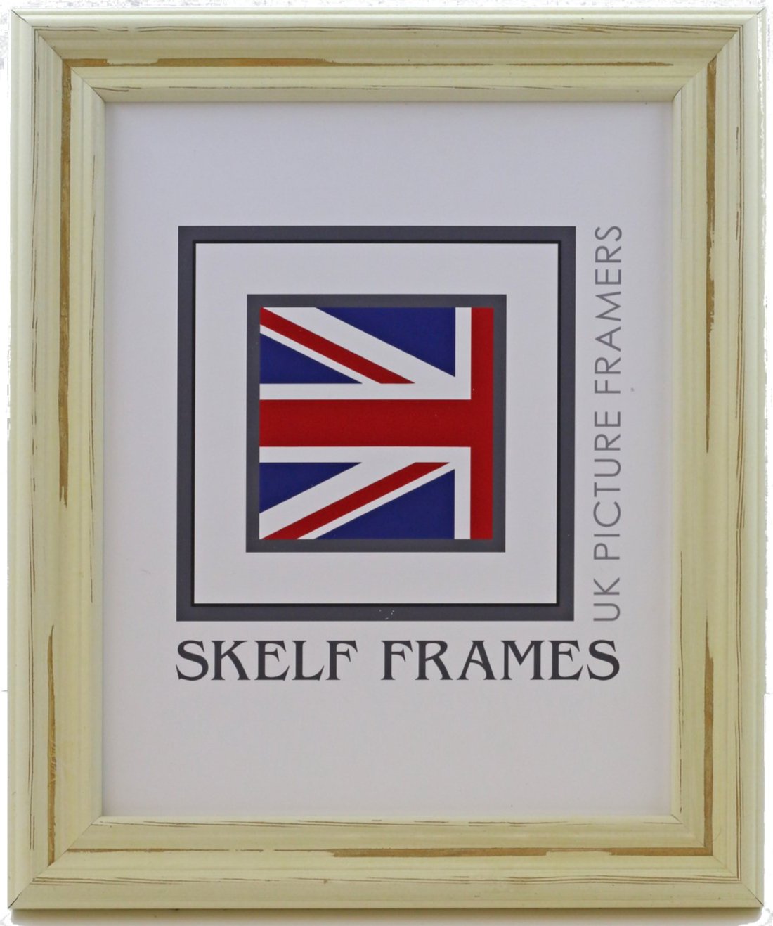 Distressed Off-White Frame