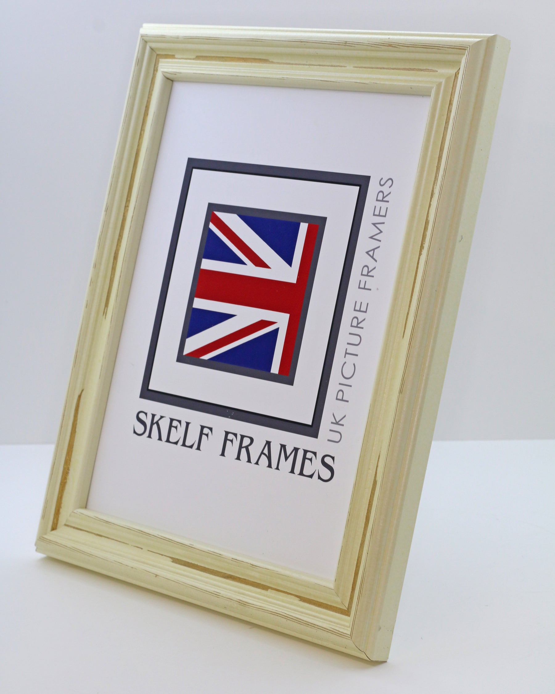 Distressed Off-White Frame