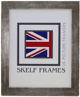 Flat Antique Silver Wood Frame