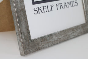 Flat Antique Silver Wood Frame
