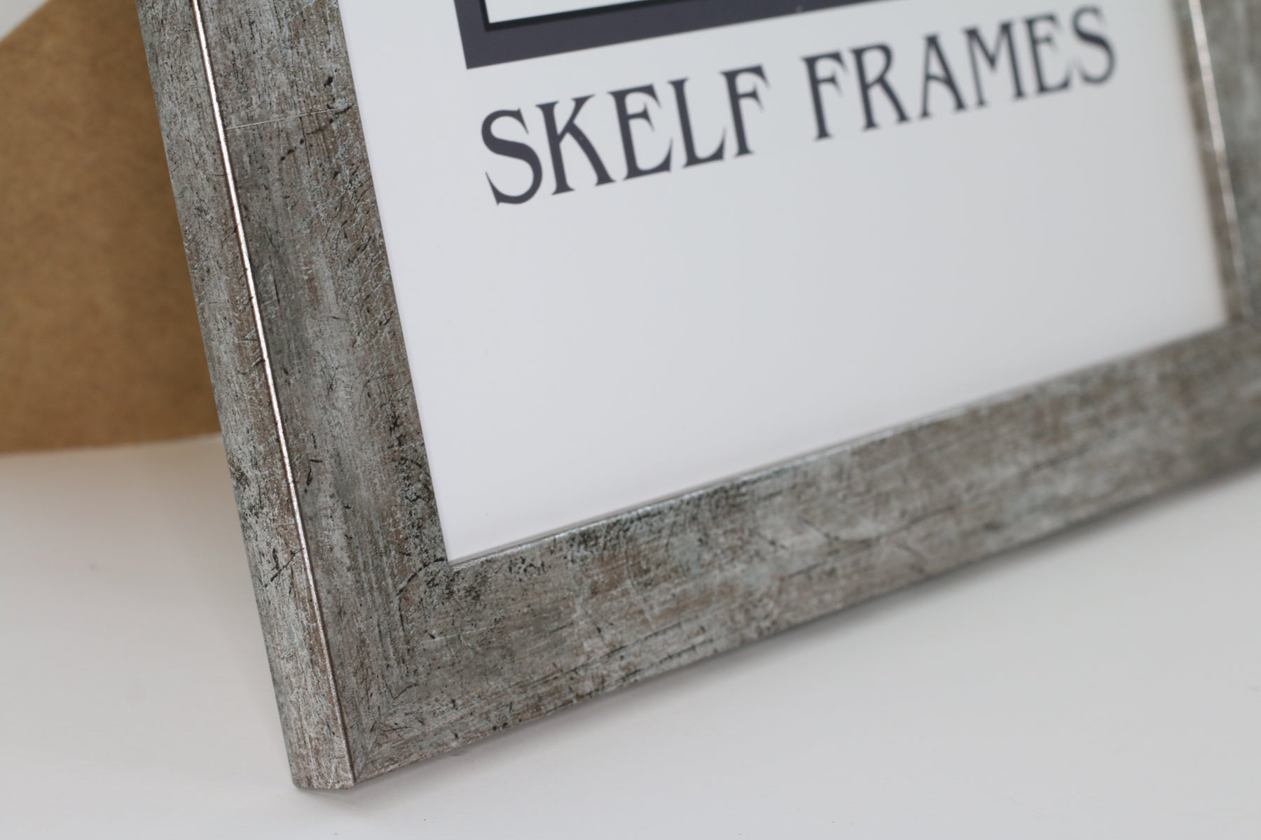 Flat Antique Silver Frame - Metric