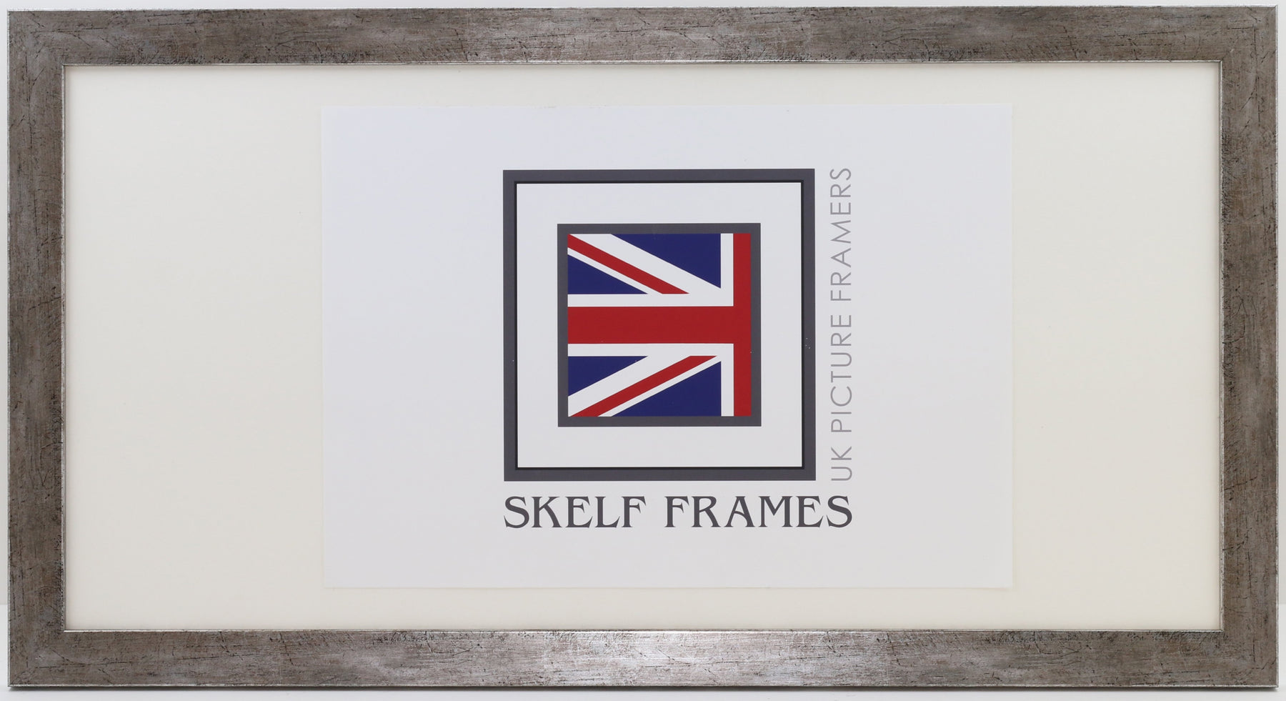 Flat Antique Silver Panoramic Frame