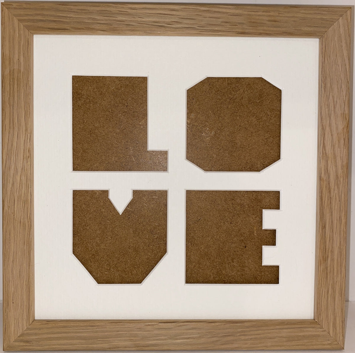 8 x 8 20mm Oak Veneer Wood Frame with Love Mount