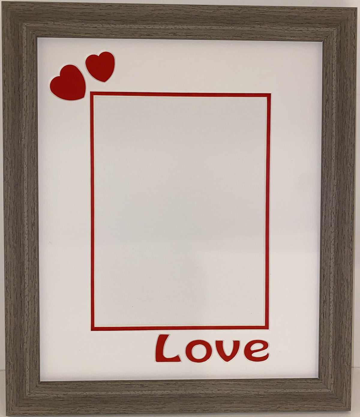 12 x 10 Inches Brushed Brown Frame with Love and Hearts Mount for Valentines