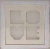 8 x 8 White Wood Frame with Love Mount