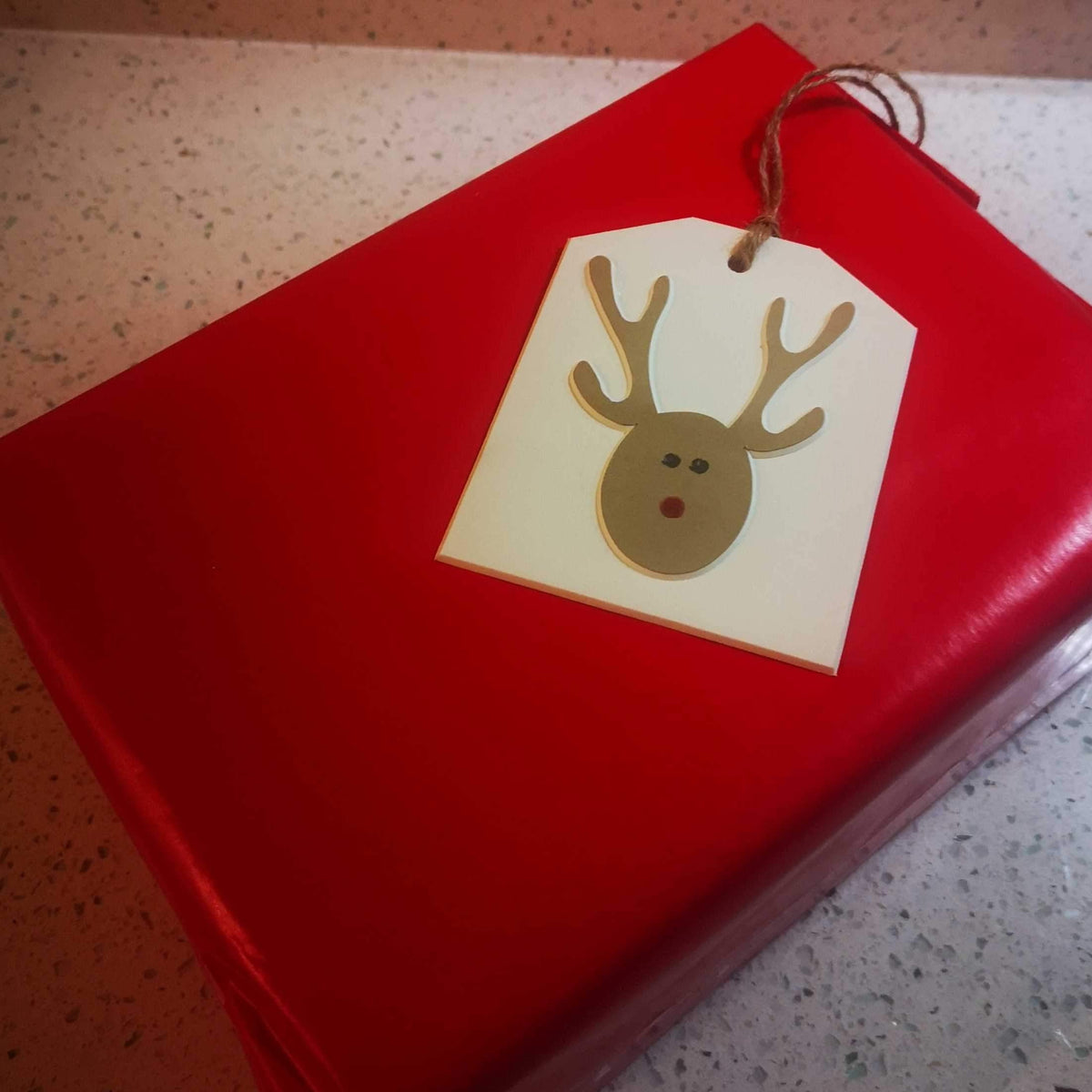 "Reindeer" Gift Tag - Hand Made - Pack of 5