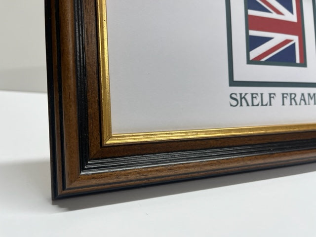 35mm Dark Wood with Gold Inlay (Scoop) Panoramic Frame