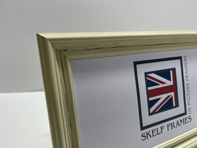 Distressed Off-White Wood Panoramic Frame